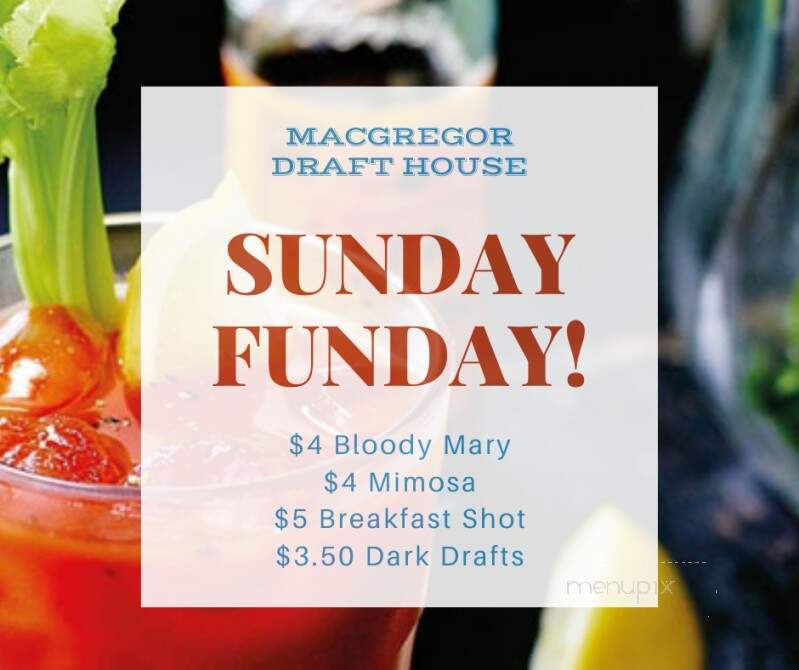 Macgregor Draft House - Cary, NC menu_pic
