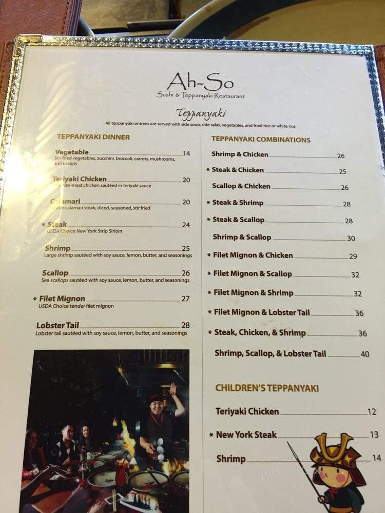 Ah-So Sushi & Steak - Goodyear, AZ menu_pic