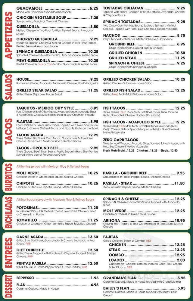 Las Fajitas - Boca Raton, FL menu_pic
