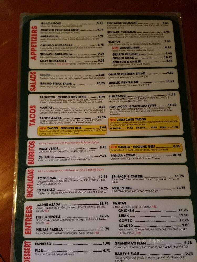 Las Fajitas - Boca Raton, FL menu_pic