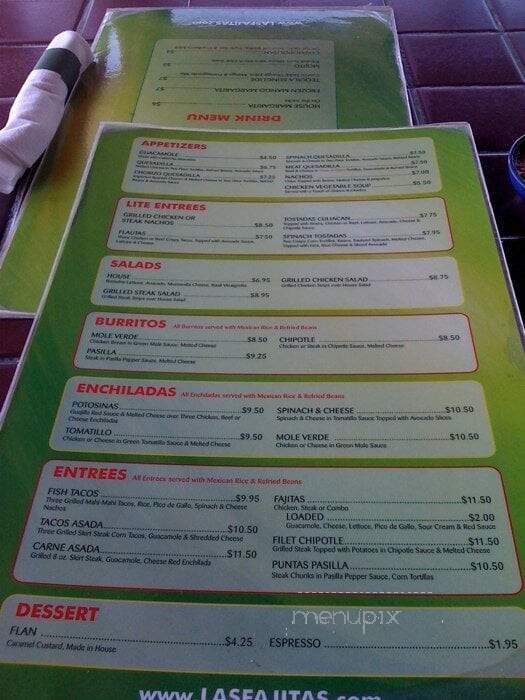 Las Fajitas - Boca Raton, FL menu_pic