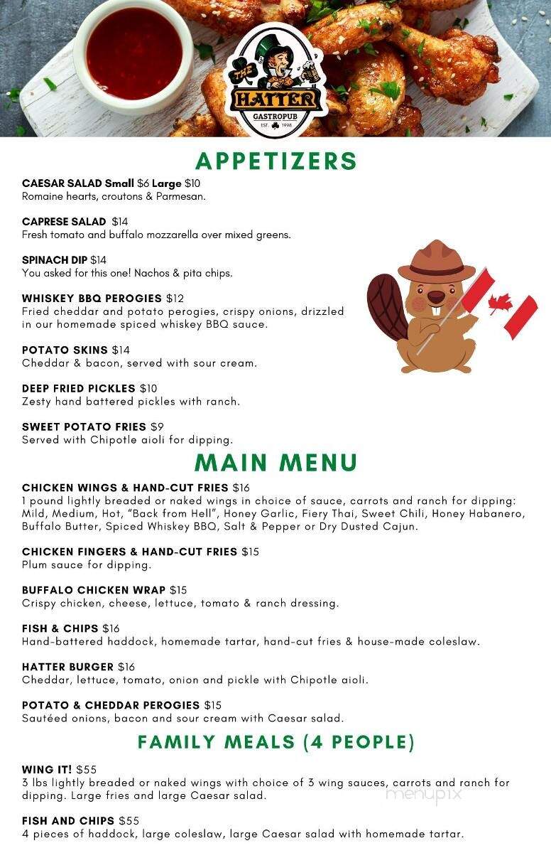 The Mad Hatter - Orangeville, ON menu_pic
