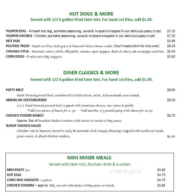 Pasty Oven - Florence, WI menu_pic