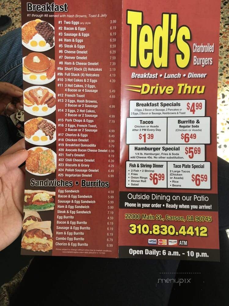 Ted's Burgers - Carson, CA menu_pic