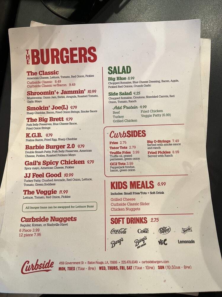 Curbside Burgers - Baton Rouge, LA