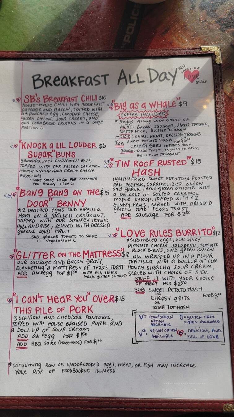 SBs Lakeside Love Shack - Henrico, VA menu_pic