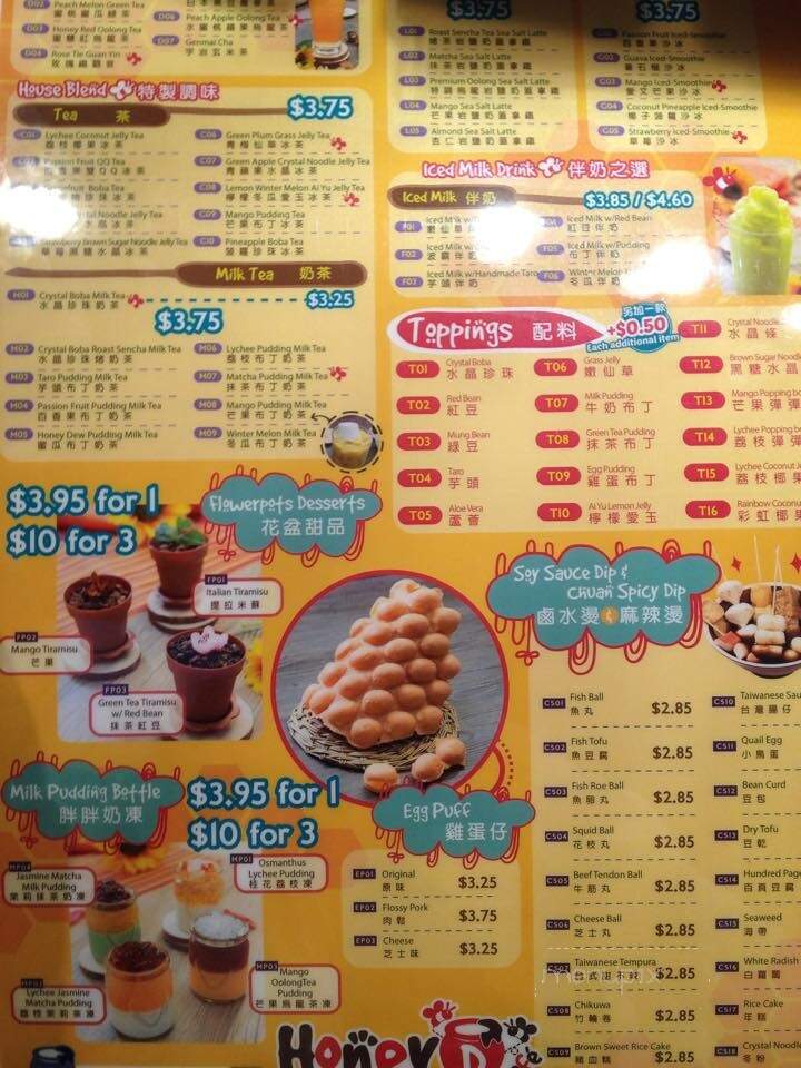 Honey D Cafe - Davis, CA menu_pic