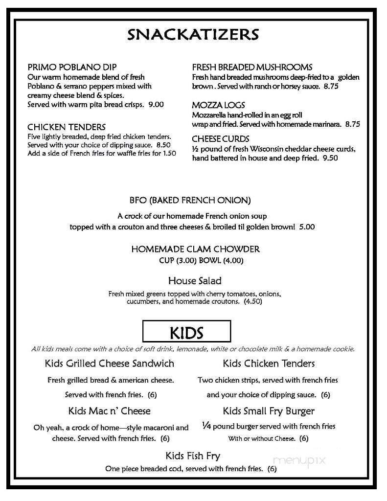 TinCan Roadhouse - Union Grove, WI menu_pic