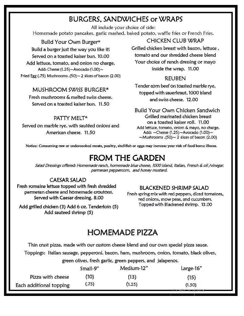 TinCan Roadhouse - Union Grove, WI menu_pic