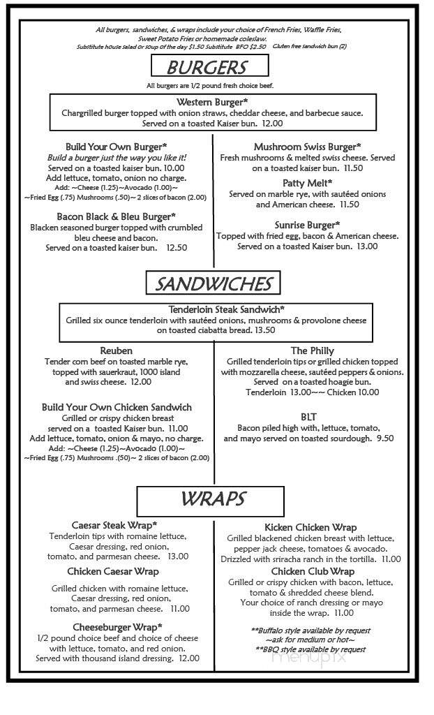 TinCan Roadhouse - Union Grove, WI menu_pic