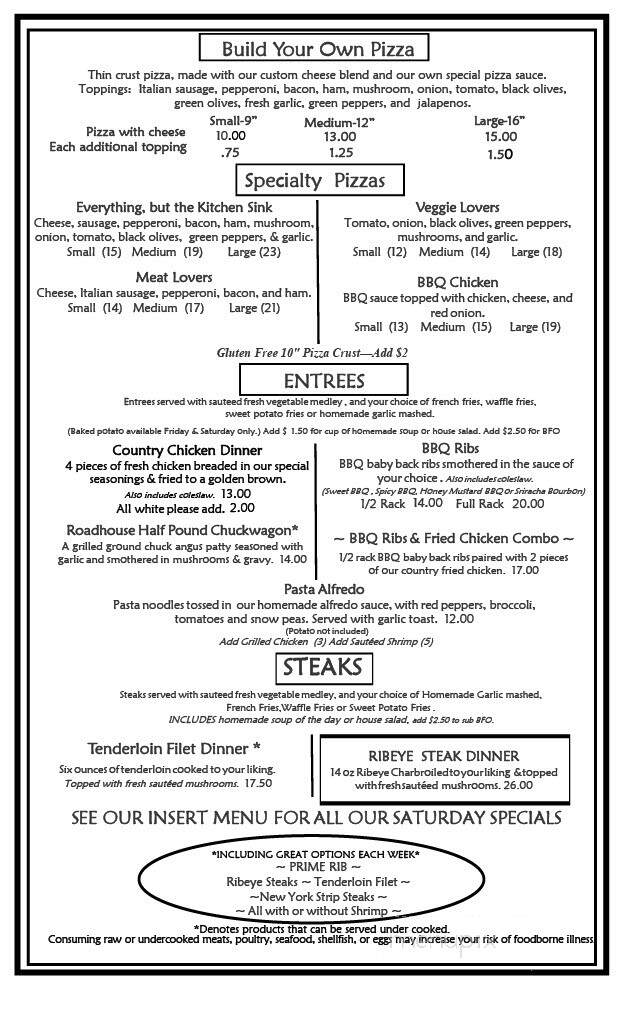 TinCan Roadhouse - Union Grove, WI menu_pic