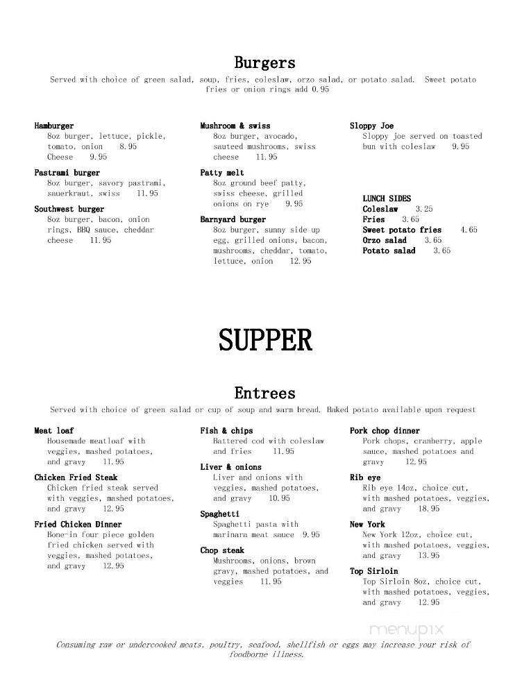 Rooster's Run Cafe - Hurricane, UT menu_pic