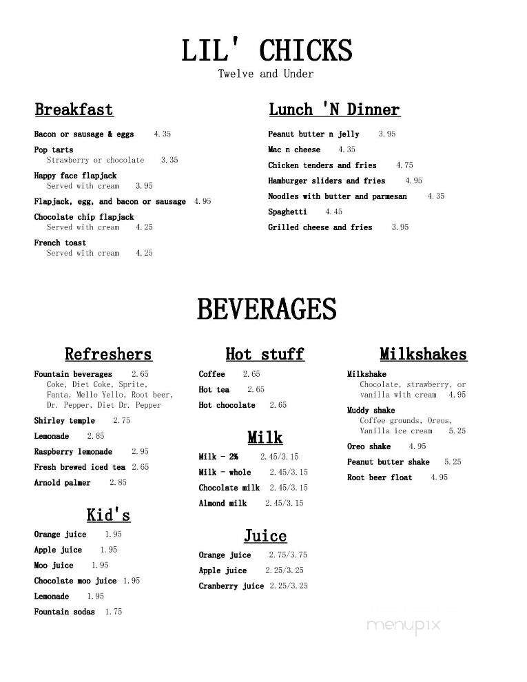 Rooster's Run Cafe - Hurricane, UT menu_pic