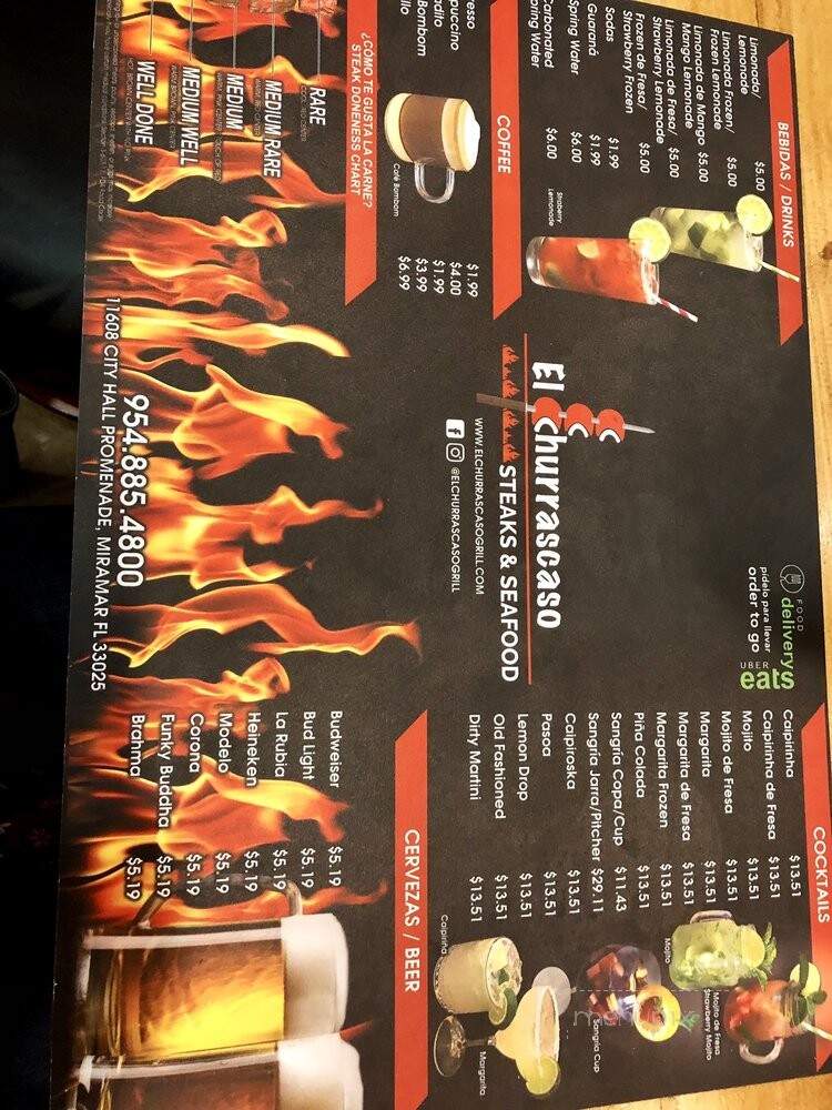 El Churrascaso - Miramar, FL menu_pic