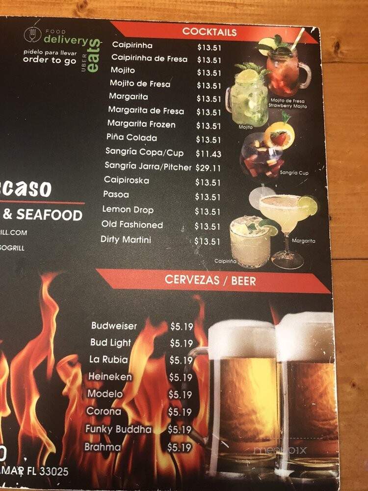 El Churrascaso - Miramar, FL menu_pic