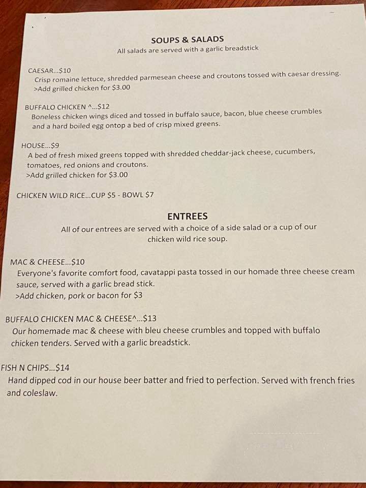 Muddy Cow - Hutchinson, MN menu_pic