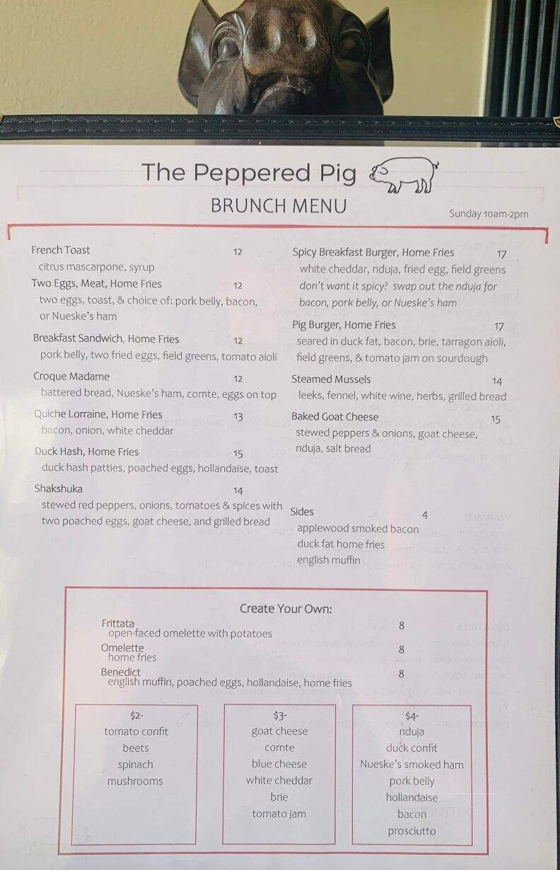 The Peppered Pig - Webster, NY menu_pic
