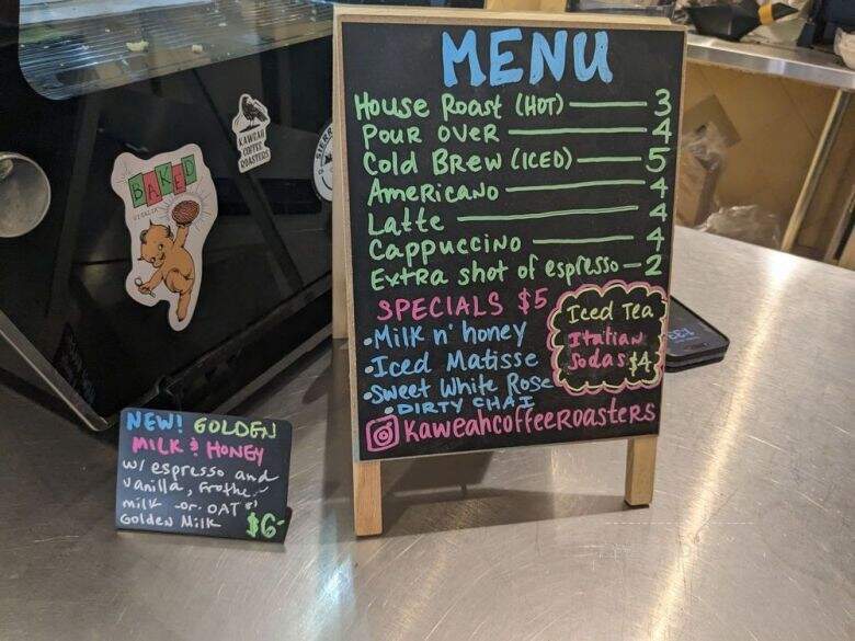 Kaweah Coffee Roasters - Three Rivers, CA menu_pic