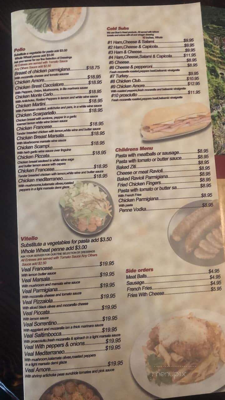 Amore Italian Pizza & Restaurant - West Milford, NJ menu_pic