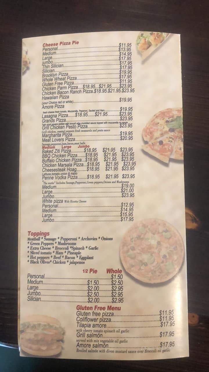 Amore Italian Pizza & Restaurant - West Milford, NJ menu_pic