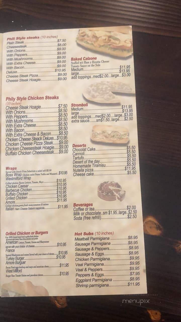 Amore Italian Pizza & Restaurant - West Milford, NJ menu_pic