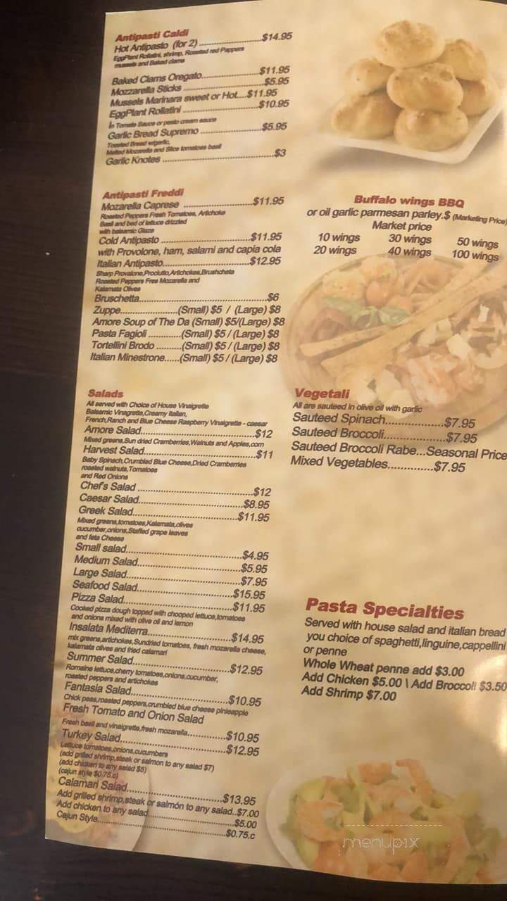 Amore Italian Pizza & Restaurant - West Milford, NJ menu_pic