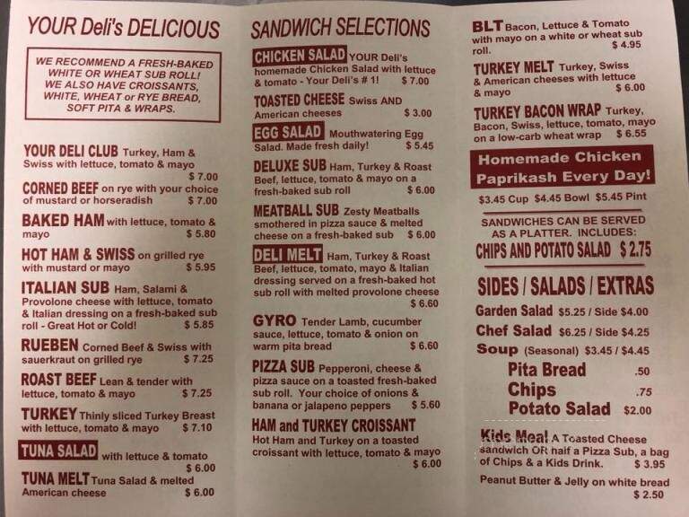 Your Deli - Amherst, OH menu_pic