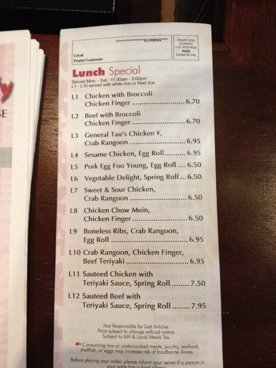 Asia Tasty - Plymouth, MA menu_pic