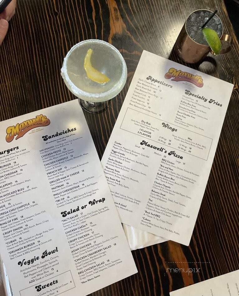 Maxwell's Downtown Eatery - Redding, CA menu_pic