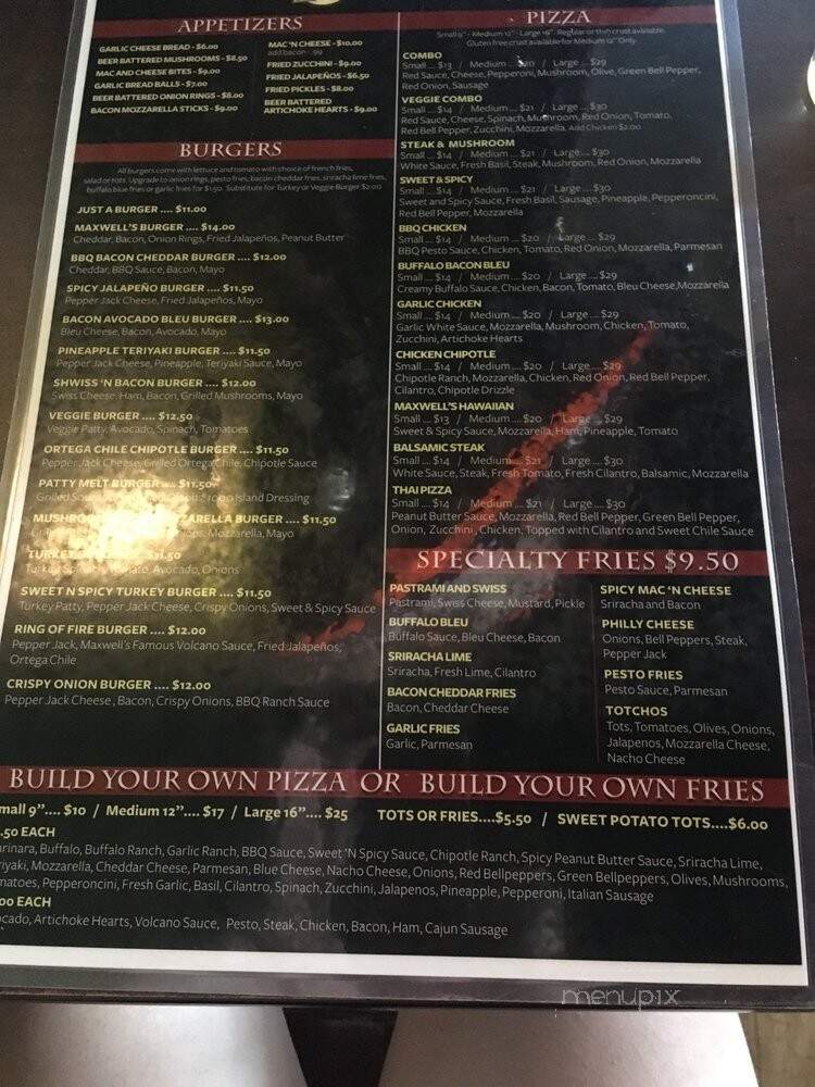 Maxwell's Downtown Eatery - Redding, CA menu_pic