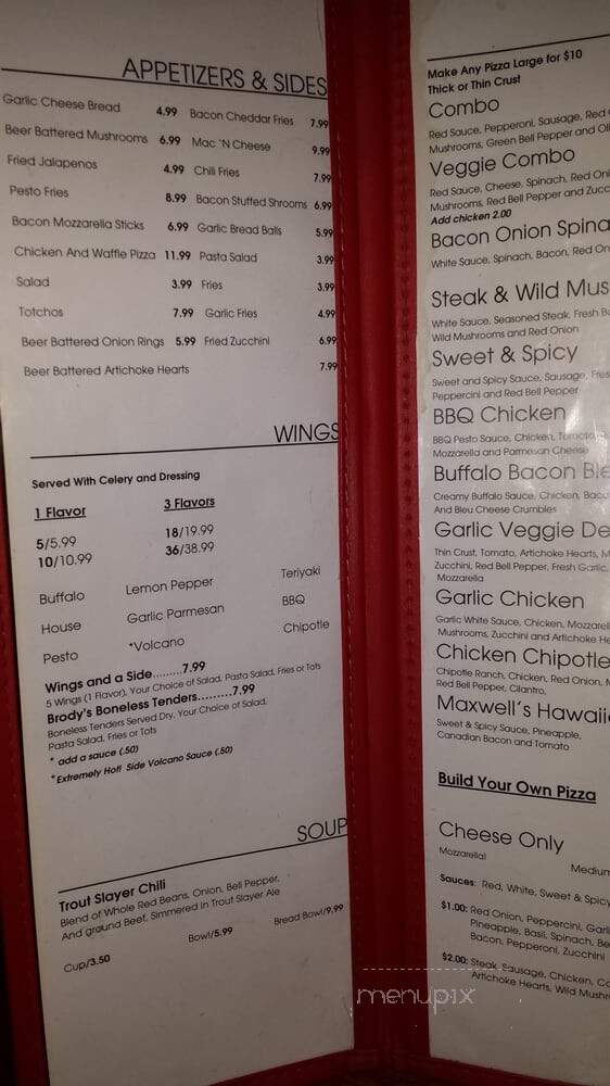 Maxwell's Downtown Eatery - Redding, CA menu_pic