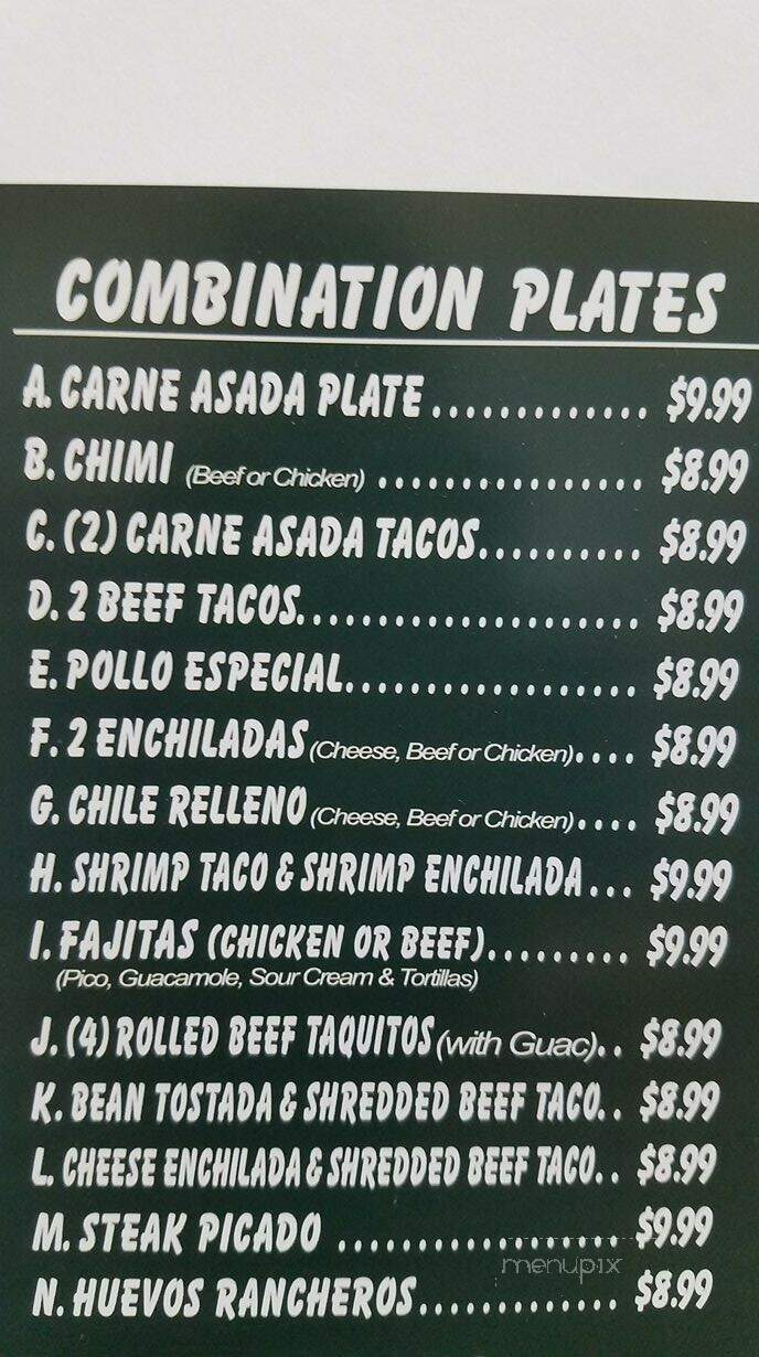El Cupidos Mexican Food - Snowflake, AZ menu_pic