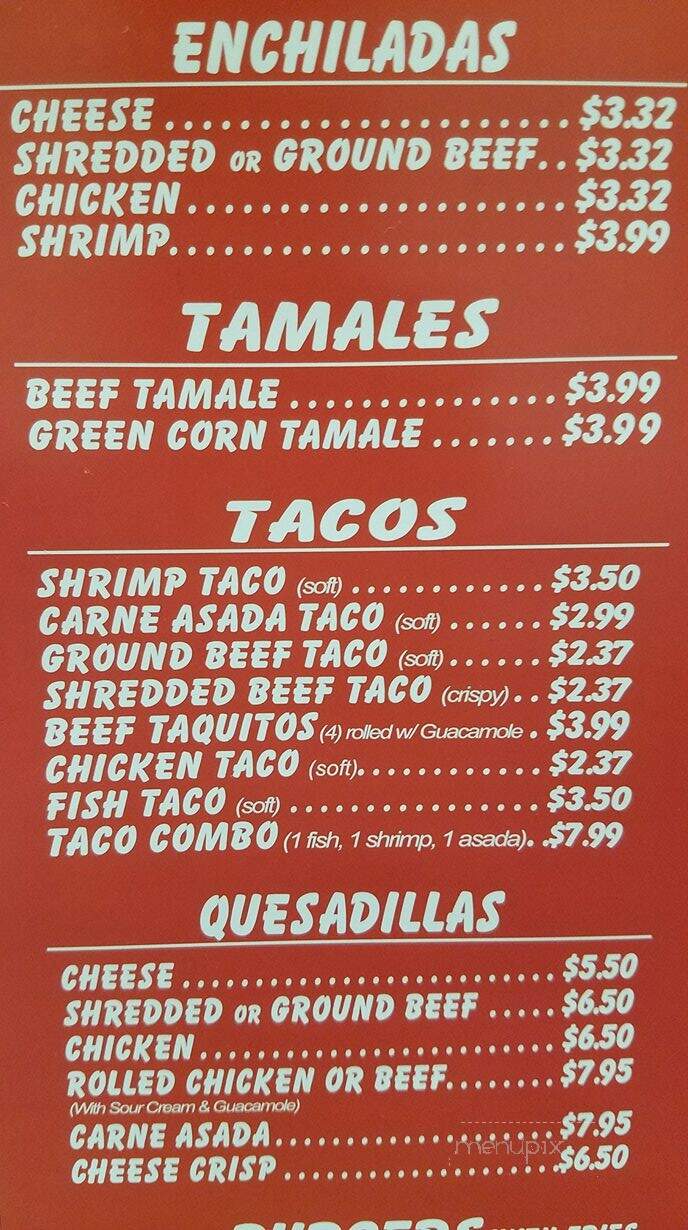 El Cupidos Mexican Food - Snowflake, AZ menu_pic