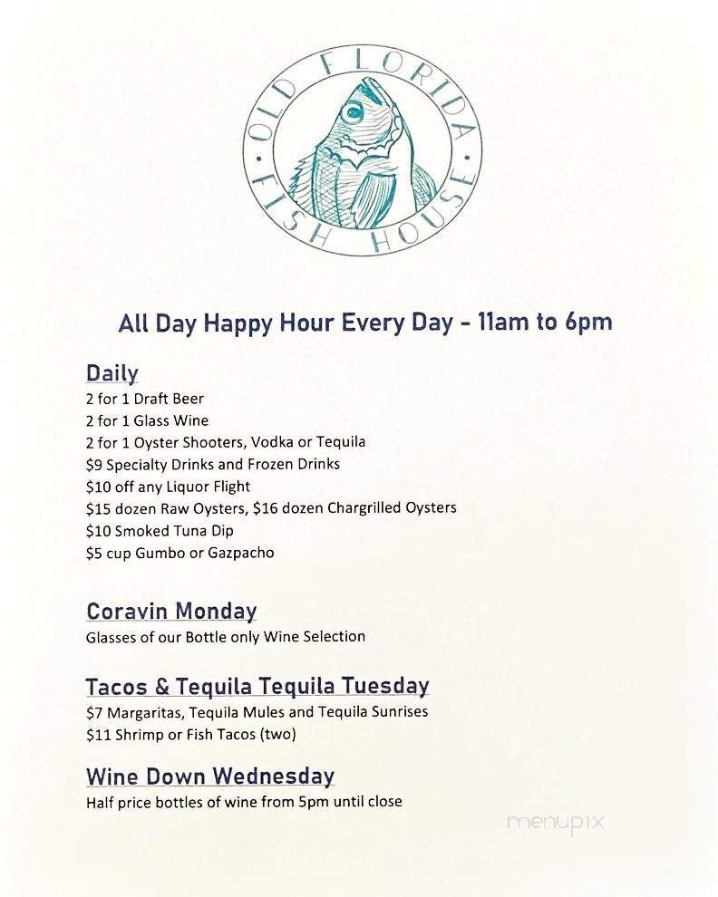 Old Florida Fish House & Bar - Santa Rosa Beach, FL menu_pic