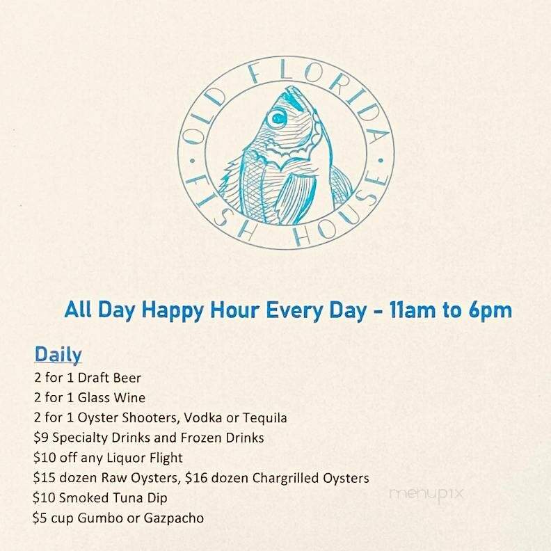 Old Florida Fish House & Bar - Santa Rosa Beach, FL menu_pic