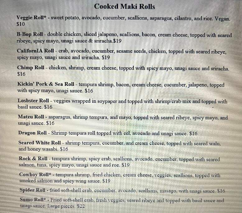 Shokai Sushi - Burlington, IA menu_pic