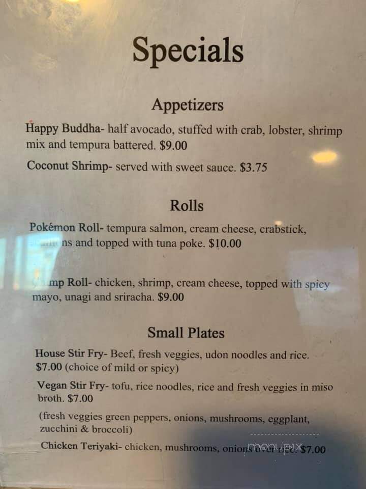 Shokai Sushi - Burlington, IA menu_pic
