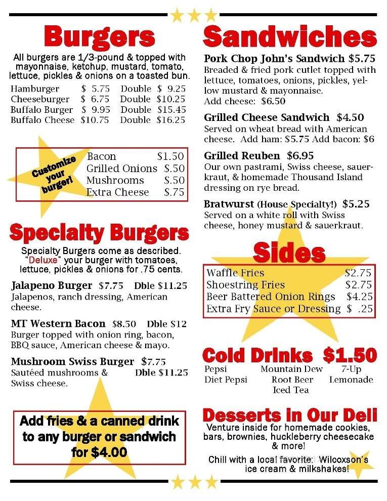 Chalet Markets Of Montana - Belgrade, MT menu_pic