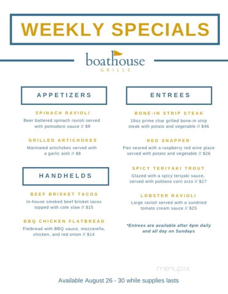 Boat House Restaurant - New Baltimore, NY menu_pic