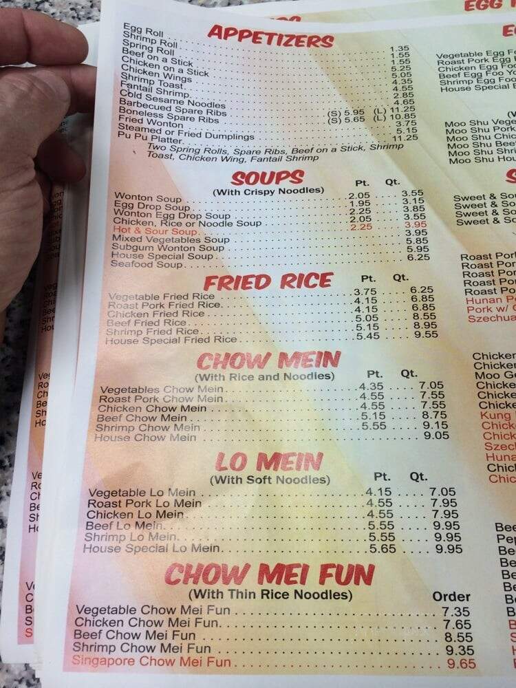 Super Rainbow Wok - Victor, NY menu_pic