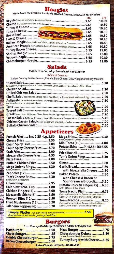 Toms Corner Grill - Philadelphia, PA menu_pic