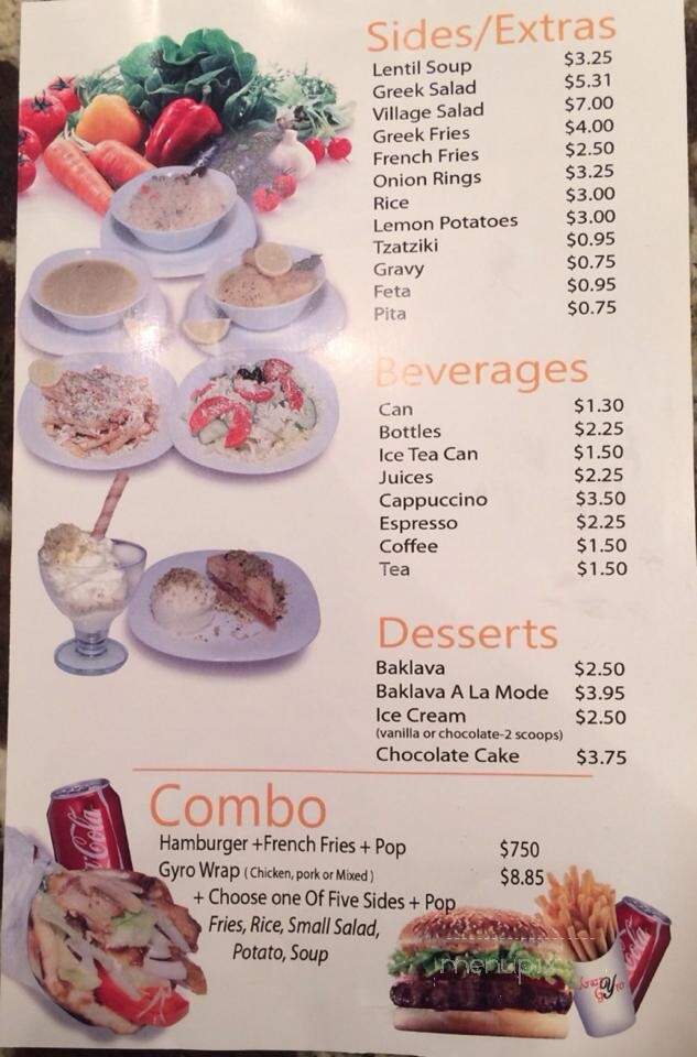 Krazzy Gyro - Mississauga, ON menu_pic