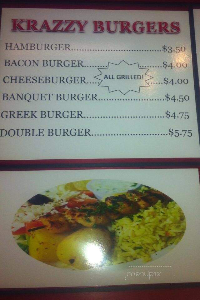 Krazzy Gyro - Mississauga, ON menu_pic