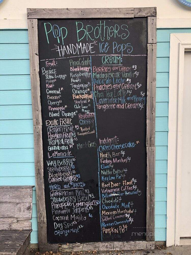 Pop Brothers - Ocean Springs, MS menu_pic