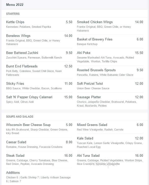 The Union - Carson City, NV menu_pic