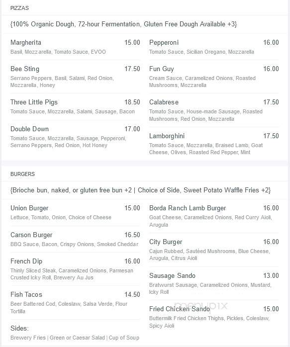 The Union - Carson City, NV menu_pic