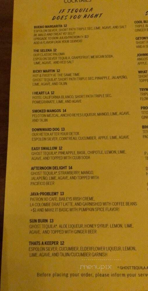 BuenoMalo - Andover, MA menu_pic