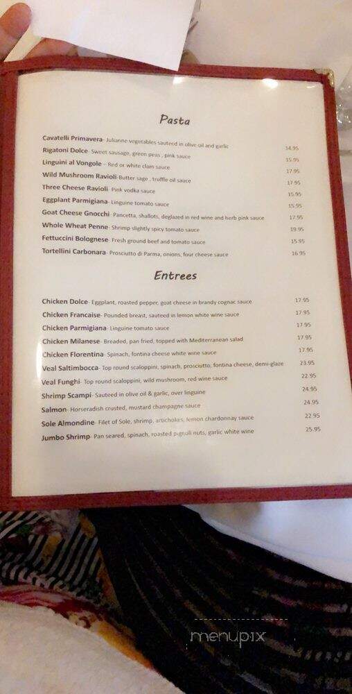 Dolce Restaurant - Flemington, NJ menu_pic