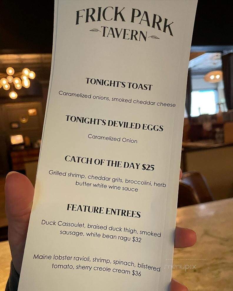 Frick Park Tavern - Pittsburgh, PA menu_pic