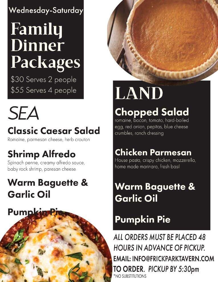 Frick Park Tavern - Pittsburgh, PA menu_pic